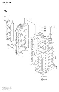 14001F-510001 (2005) 140hp E01 E40-Gen. Export 1 - Costa Rica (DF140TK5  DF140WTK5) DF140 drawing CYLINDER BLOCK