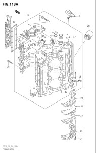 22503F-210001 (2012) 225hp E03-USA (DF225T) DF225T drawing CYLINDER BLOCK