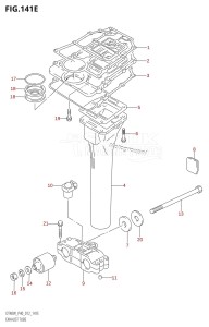 DT40 From 04005K-210001 ()  2012 drawing EXHAUST TUBE (DT40WK:P40)