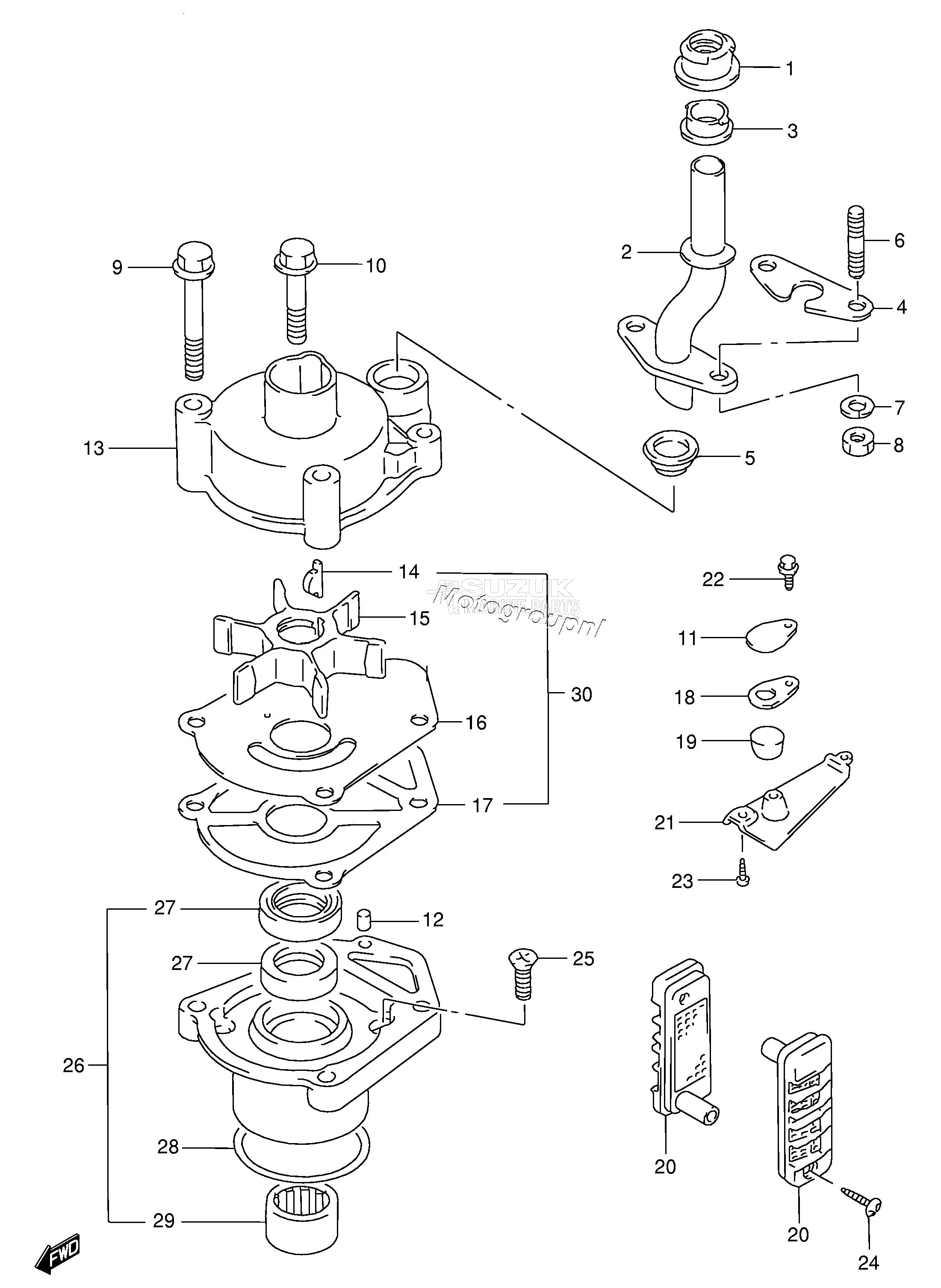 WATER PUMP (DT115S /​ DT140EPI)