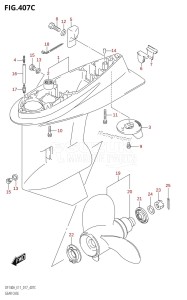 DF140A From 14003F-710001 (E11 E40)  2017 drawing GEAR CASE (DF115AT:E40)