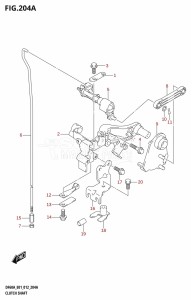 DF50A From 05003F-210001 (E01)  2012 drawing CLUTCH SHAFT (DF40A:E01)