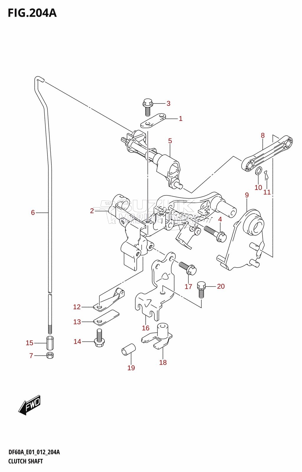 CLUTCH SHAFT (DF40A:E01)