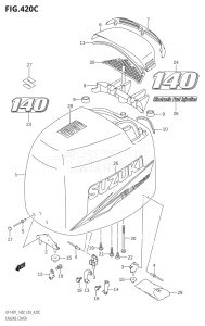 14001Z-251001 (2002) 140hp E03-USA (DF140ZK2) DF140Z drawing ENGINE COVER (K10,011)