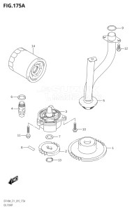 11503Z-910001 (2019) 115hp E11 E40-Gen. Export 1-and 2 (DF115AZ) DF115AZ drawing OIL PUMP