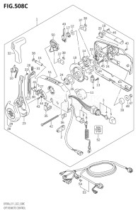 07003F-240001 (2022) 70hp E11 E40-Gen. Export 1-and 2 (DF70AT  DF70ATH  DF70ATH) DF70A drawing OPT:REMOTE CONTROL (SEE NOTE)