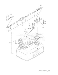 DT25C From 02507-901005 ()  1989 drawing FUEL TANK (E28)