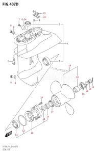 DF9.9B From 00995F-410001 (P03)  2014 drawing GEAR CASE (DF15ATH:P03)