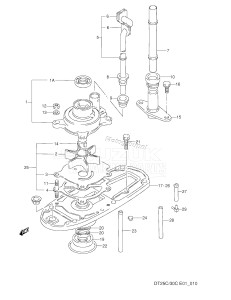 DT25C From 02507-901005 ()  1989 drawing WATER PUMP