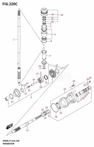 DF250ASS From 25001N-340001 (E03)  2023 drawing TRANSMISSION ((022,023):DF250ATSS)