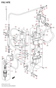 DF250ST From 25004F-310001 (E03)  2013 drawing FUEL PUMP /​ FUEL VAPOR SEPARATOR (DF250T:E03)