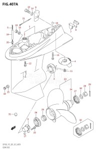 DF115T From 11502F-210001 (E01 E40)  2012 drawing GEAR CASE (DF100T:E01)