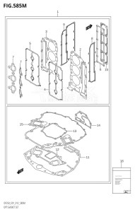 20002Z-210001 (2012) 200hp E01 E40-Gen. Export 1 - Costa Rica (DF200Z) DF200Z drawing OPT:GASKET SET (DF250Z:E40)