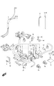 Outboard DF 9.9B drawing Harness Non-Remote Control