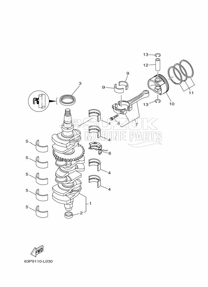 CRANKSHAFT--PISTON