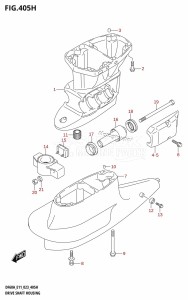 DF60A From 06003F-140001 (E11)  2021 drawing DRIVE SHAFT HOUSING (DF60AVT:(E01,E11),(DF60AVT,DF60AVTH):E40)