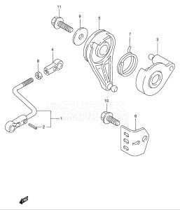 01501F-652501- (1996) 15hp - (DF15(A,AR)S T) DF15(A,A)S T drawing THROTTLE