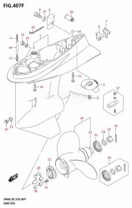 DF60A From 06002F-810001 (E01 E40)  2018 drawing GEAR CASE (DF50AVT,DF50AVTH)