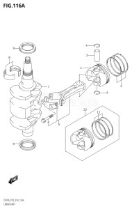 02002F-410001 (2014) 20hp P03-U.S.A (DF20A  DF20AR  DF20AT  DF20ATH) DF20A drawing CRANKSHAFT