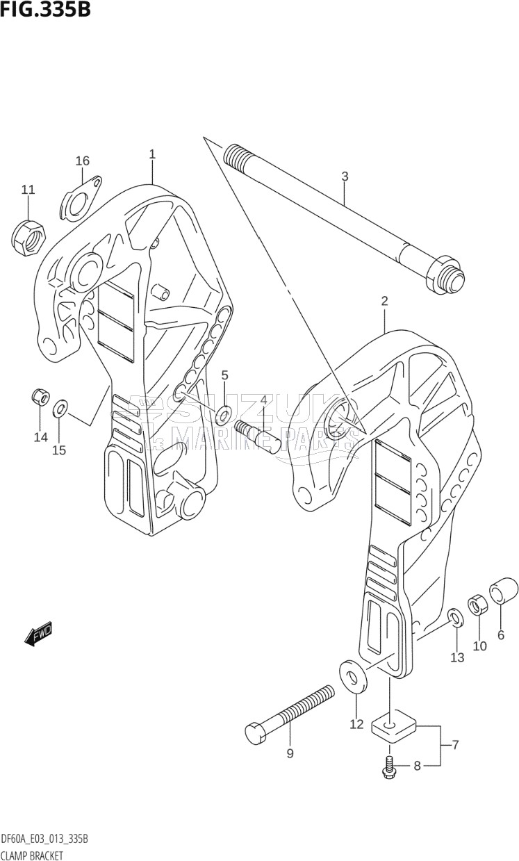 CLAMP BRACKET (DF50A:E03)