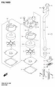 DF40A From 04003F-610001 (E03)  2016 drawing WATER PUMP (DF50AVT:E03)