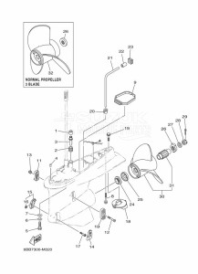 F225CETL drawing PROPELLER-HOUSING-AND-TRANSMISSION-2