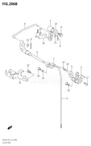 DF15A From 01504F-310001 (P01)  2013 drawing CLUTCH ROD (DF9.9BR:P01)