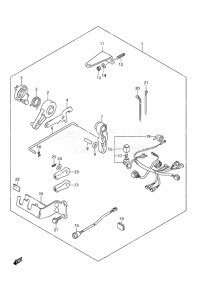 Outboard DF 9.9A drawing Remote Control Parts