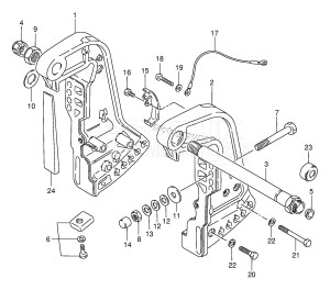 DT75MQ From 07501-351001 ()  1993 drawing CLAMP BRACKET