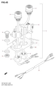 DF140 From 14001F-510001 (E01 E40)  2005 drawing OPT:TRIM SWITCH