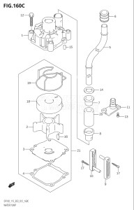 11501F-151001 (2001) 115hp E03-USA (DF115TK1) DF115T drawing WATER PUMP (DF115Z:E03)