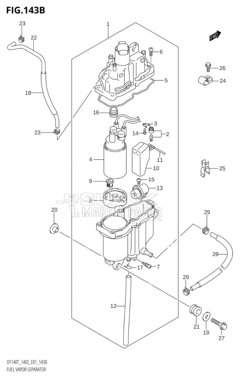 FUEL VAPOR SEPARATOR (DF140WT,DF140WZ)