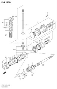 09001F-251001 (2002) 90hp E01-Gen. Export 1 (DF90TK2) DF90 drawing TRANSMISSION (DF115Z,DF115WZ)