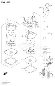 04003F-810001 (2018) 40hp E01-Gen. Export 1 (DF40AQH  DF40AT  DF40ATH) DF40A drawing WATER PUMP (DF60AVT:E01,DF60AVTH:E01)