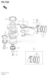 DF200Z From 20002Z-510001 (E01 E40)  2015 drawing CRANKSHAFT