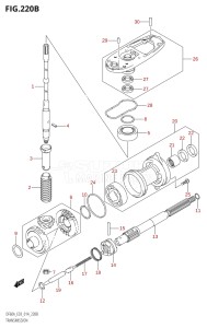 06003F-410001 (2014) 60hp E03-USA (DF60AVT) DF60A drawing TRANSMISSION (DF50A)