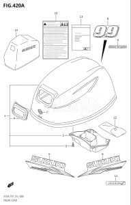 00995F-310001 (2013) 9.9hp P01-Gen. Export 1 (DF9.9BP  DF9.9BR) DF9.9B drawing ENGINE COVER (DF9.9B:P01)