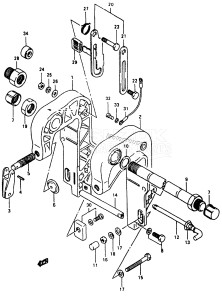 DT40 From 04003-751001 ()  1997 drawing CLAMP BRACKET (DT40W,DT40WK,DT40WR)