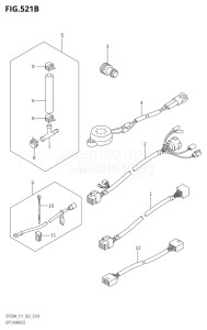 17503F-240001 (2022) 175hp E11 E40-Gen. Export 1-and 2 (DF175AT) DF175A drawing OPT:HARNESS (022)