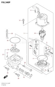 DF250Z From 25003Z-510001 (E01 E40)  2015 drawing PTT MOTOR (DF200T:E40:L-TRANSOM)