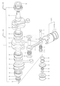 DT50 From 05004-581001 ()  1995 drawing CRANKSHAFT