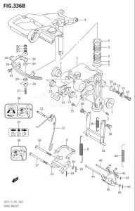 01503F-010001 (2010) 15hp P01-Gen. Export 1 (DF15K10  DF15RK10) DF15 drawing SWIVEL BRACKET (K5,K6,K7,K8,K9,K10,011)