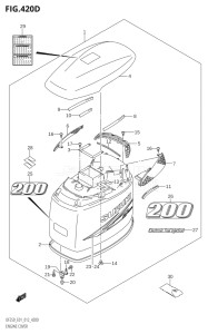 20002Z-210001 (2012) 200hp E01 E40-Gen. Export 1 - Costa Rica (DF200Z) DF200Z drawing ENGINE COVER (DF200Z:E40)