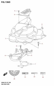 DF40A From 04003F-510001 (E01 E13)  2015 drawing RING GEAR COVER (DF40AST:E34)