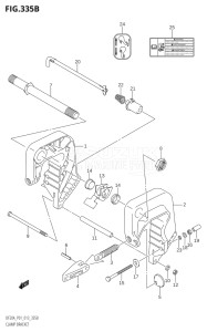 00995F-310001 (2013) 9.9hp P01-Gen. Export 1 (DF9.9BP  DF9.9BR) DF9.9B drawing CLAMP BRACKET (DF9.9BR:P01)