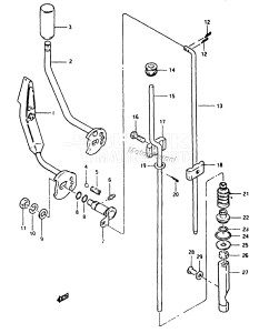 DT5W From 0502-2xxxx ()  1989 drawing CLUTCH LEVER