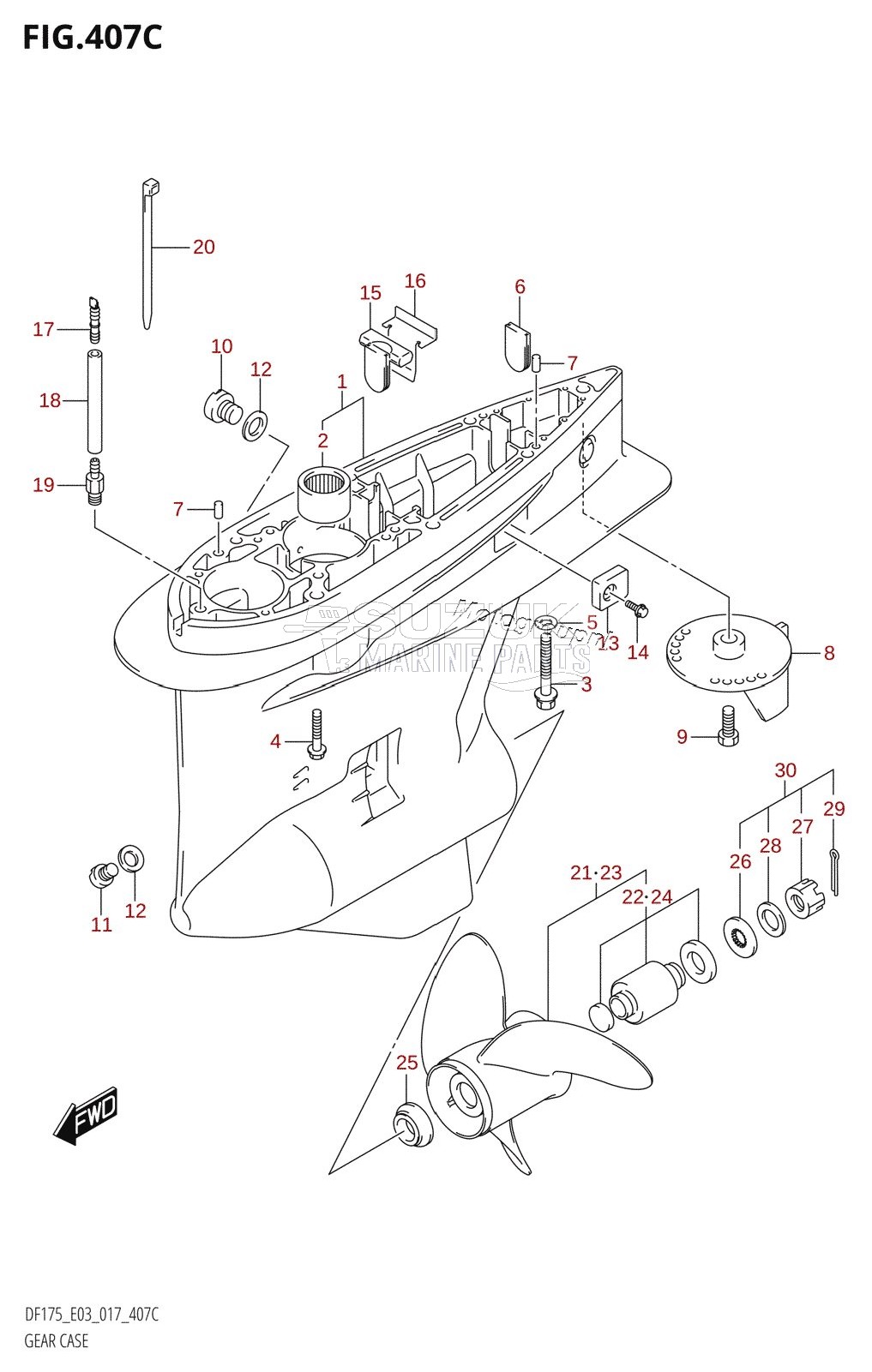 GEAR CASE (DF175T:E03)