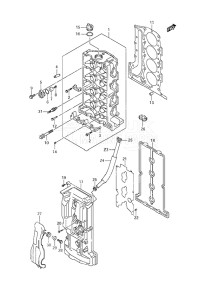 Outboard DF 70A drawing Cylinder Head