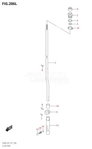 06003F-710001 (2017) 60hp E01 E40-Gen. Export 1 - Costa Rica (DF60AVT  DF60AVTH) DF60A drawing CLUTCH ROD (DF60ATH:E01)