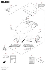 06003F-240001 (2022) 60hp E11 E40-Gen. Export 1-and 2 (DF60AVT  DF60AVT  DF60AVTH  DF60AVTH) DF60A drawing ENGINE COVER ((DF50A,DF50AVT):E03:020)